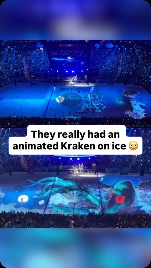 When the Golden Knights opened the 2021 season against the Kraken ✨ (via BenSGotz/X)