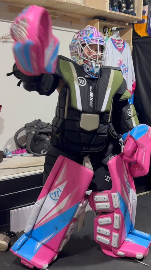 What my wife thinks being a hockey goalie looks like.
-
She sees me dancing way to much out there and forgets I do have to make saves…
