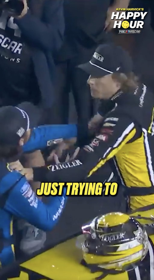 Ryan Blaney and Carson Hocevar will not be penalized for their Bristol brawl. Steve O'Donnell tells Kevin Harvick why.