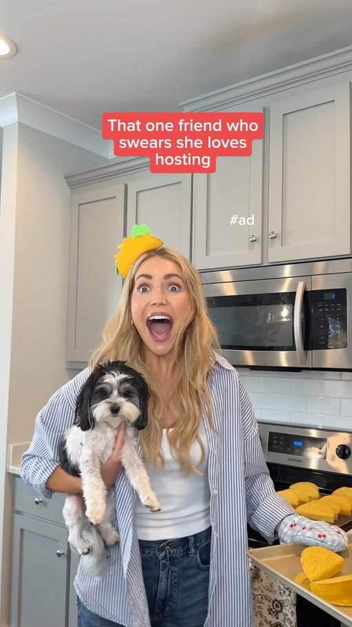 #ad Her high cortisol brings people together. And luckily she has @oldelpaso to help. Visit oldelpaso.com for recipe inspiration for your national taco day celebration on 10/6!