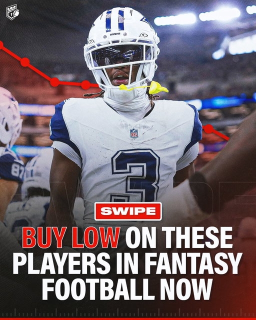 BUY LOW on these Fantasy Football Players before it’s too late! 🏷️

Thoughts? 👀

Follow @domainfantasyfootball for more Fantasy Football content!

Bears WR Luther Burden
- 6.2 Fantasy Points in Week 2

Texans RB David Montgomery
- 4.4 Fantasy Points in Week 2

Packers TE Tucker Kraft
- 3.5 Fantasy Points in Week 2

Cowboys WR George Pickens
- 10.0 Fantasy Points in Week 2

Bucs WR Emeka Egbuka
- 10.3 Fantasy Points in Week 2

49ers WR Deebo Samuel
- 6.5 Fantasy Points in Week 2