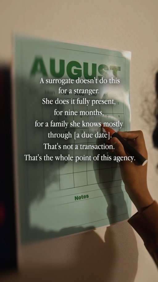“She’s doing it for a stranger.”

Not quite.

She may not know the family at the beginning, but throughout those nine months, she gets to know their story, their hopes, and the little life they’re waiting to meet.

That connection matters.

Because when surrogacy is approached with intention, it’s never just a transaction. It’s a journey built around people. 🤍