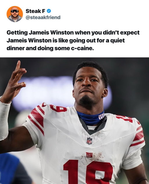 I wasn't expecting to get Jameis Winston on MNF but unfortunately he looked like he spent the whole offseason covering the World Cup 😂

The Rams routed the Giants 28-6 on Monday Night Football, with Matthew Stafford throwing four touchdown passes and Davante Adams hauling in eight catches for 195 yards and two scores.

The Giants managed just two field goals after starter Jaxson Dart exited in the first quarter with a knee injury, as Jameis Winston and the offense stalled against a Rams team that rolled up nearly 500 yards.

Polymarket Partner. Trading is risky, 100% loss may occur.