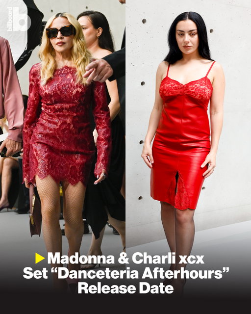 Madonna and Charli xcx are teaming up for a new remix. 🎧⁠
⁠
"Danceteria Afterhours" featuring Charli is set to arrive this week as a new spin on “Danceteria” from the Queen of Pop's recent album, 'Confessions II.' The song comes after months of speculation about a potential collab, after Madonna and Charli were seated next to each other at the Saint Laurent menswear spring/summer 2027 fashion show in late June.⁠
⁠
More details are at the link in bio. ⁠
⁠
📸: Jérémie Leconte