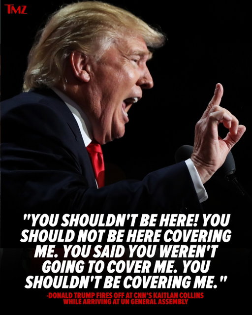 😳‼️ Donald Trump went off on CNN’s Kaitlan Collins outside the United Nations General Assembly in Manhattan this morning. This comes after Trump banned CNN, MS NOW, and Politico from covering the White House grounds.