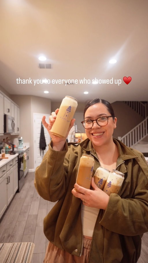 Canned Lattes at the salt and light! So much fun + so cute 🥰 loved having the chance to come out and see everyone! #canningmachine #cannedlatte #coffeeshop #homebasedcoffee #azcoffee