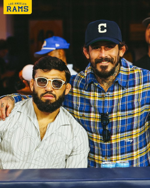 Celebrating a UFC 331 dub at the Rams House! 💪