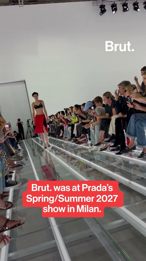 Brut. journalist Guillaume Macé @ghcmacer was at Prada’s Spring/Summer 2027 show in Milan, where Miuccia Prada and Raf Simons placed the skirt at the center of the collection, exploring the garment through a wide range of shapes, textures and constructions.

Described by the house as “an exploration of this unique and universal piece through a multitude of variations,” the collection featured pleated, layered, fringed and translucent skirts, alongside colorful, mixed-material and cut-out designs, with and without bows.

#fashion #prada #runway
