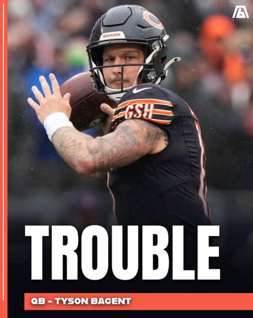 The #Bears quarterback room just took another hit. Tyson Bagent has a concussion and is now in the league’s protocol, and with Caleb Williams expected to miss time with his hamstring, 38-year-old Case Keenum could get the start Monday night against the #Eagles. Keenum hasn’t taken a regular season snap since 2023.