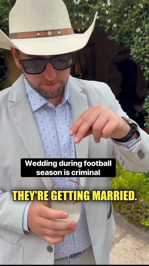 PSA for those who schedule a wedding during football season 😂