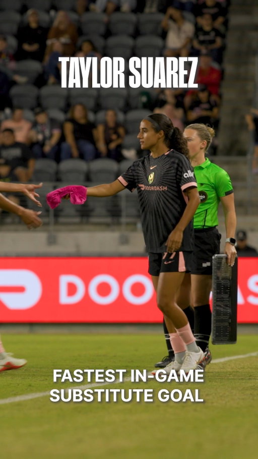 Don't blink, you might miss her! @taylorsuarez_ came off the bench and scored in 21 seconds for the fastest in-game substitute goal in NWSL history.