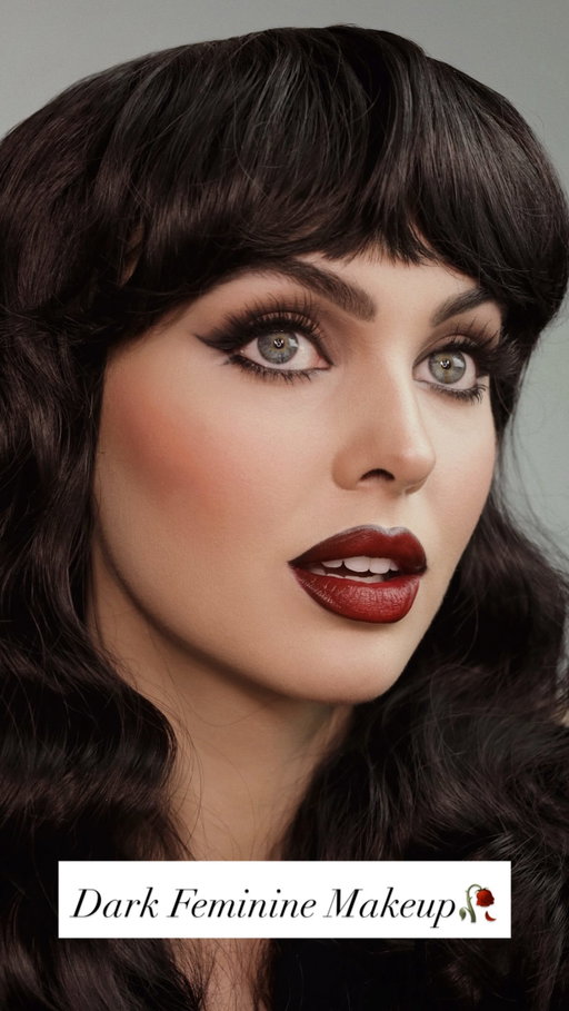 How To: DARK FEMININE MAKEUP 🦇🥀

Gothic glam meets vintage romance... the femme fatale look for fall🖤 Is it giving witch or vampire?

Step-by-step 🖤
1. Soft, sculpted eyes with matte grey/neutral shadows
2. Black winged liner & rim waterline
4. Smoke out liner & deepen the crease with soft black
5. Add spikey drawn on bottom lashes
6. Bold lashes & contoured red lip!

🖤 Main Products I Used:
@merit Solo Shadow Cream Eyeshadow (Social)
@makeupbymario Master Mattes Eyeshadow Palette: The Neutrals
 @makeupforever Artist Color Pencil in Whatever Black
 @lillylashes 3D Faux Mink Lashes
Lip combo: @makeupforever Whatever Black liner + @patmcgrathreal LiquiLUST Legendary Wear Matte Lipstick in Elson 4 blended on top all from @sephora @sephoracanada 

Full tutorial is live on @youtube 🎥

#DarkFeminine #DarkFeminineMakeup #FemmeFatale #HalloweenMakeup #FallMakeup