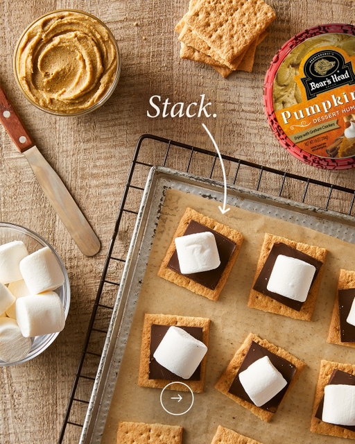 S’mores just found its fall upgrade. Add a layer of Boar’s Head® Pumpkin Pie Dessert Hummus for a smooth, festive twist on this campfire classic.

Comment “SMORES” and we’ll send you the recipe.