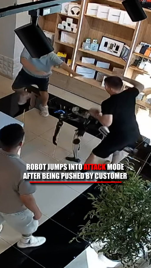 WATCH: A store robot appears ready to throw hands after a customer gives it a shove in Russia.

Security video from the store shows the robot approaching a man before he pushes it away. The robot pushes back, takes what looks like a fighting stance and starts throwing punches and kicks as people rush in to intervene.

The robot’s operator said it was unclear whether a software glitch or the physical contact triggered the behavior.