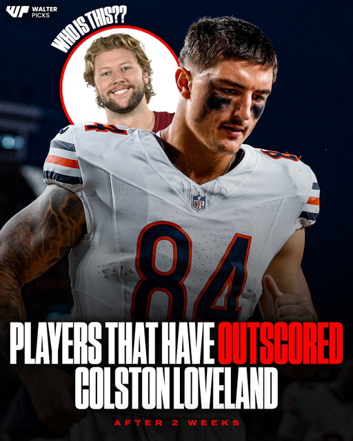 These players have more fantasy points this season than Colston Loveland...⁠
⁠
⁠
Will Kacmarek⁠
Quintin Morris⁠
Colson Yankoff⁠
Chris Blair⁠
Reggie Gilliam⁠
Travis Homer⁠
Jake Briningstool⁠
Matt Hibner⁠
Durham Smythe⁠
Jeremy Ruckert