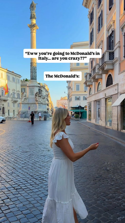Follow @thisworldofadventure for more bucket list travel ✈️🌍

The most beautiful McDonald’s in the world?! 🤯🌎

We pretty much never eat at McDonald’s back home in the U.S. unless we’re stopping for an ice cream cone 😂 But McDonald’s outside of the U.S. always seem to be on another level, and this one was too beautiful not to see for ourselves! 

Located near the Spanish Steps, it feels nothing like the McDonald’s we’re used to, with marble, statues, and Roman-inspired details throughout 😍🏛️

We didn’t actually eat here because with so many amazing local options in Rome, we definitely weren’t going to fill up on McDonald’s, but we did grab an espresso for the road before heading back out to explore. ☕️🇮🇹

Do you ever check out McDonald’s when you’re in another country? 👀

#mcdonaldsitalia #italytravel #rome