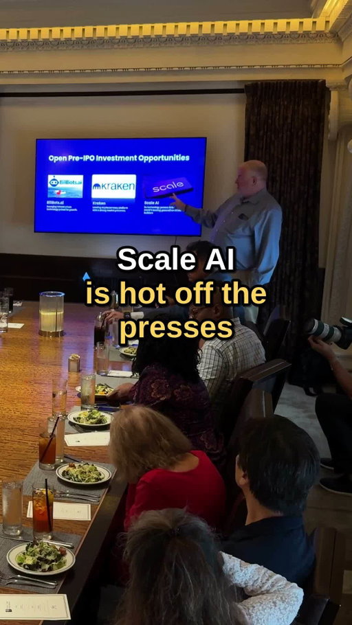 TTI is investing in Scale AI.  This is from our Washington DC Investor luncheon in August of 2026.  Comment "Scale" to get info.