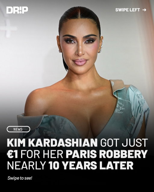 Nearly 10 years after Kim Kardashian was robbed in Paris, a French court awarded her the exact amount she requested: a symbolic €1.

During the 2016 robbery, men disguised as police entered her hotel suite, tied her with zip ties and tape, and escaped with more than $6 million in jewelry. The haul included her $4 million engagement ring, which remains missing along with most of the stolen jewelry.

Eight people were found guilty in 2025 for their roles in the heist. Kardashian later said the €1 request was not about receiving money, but about accountability and recognition for what happened. Thoughts?