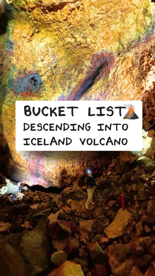 One of the only places in the world you can do this 🌋🇮🇸 Deep inside the volcano Þríhnúkagígur is a bucket list experience where you can descend hundreds of feet to the only accessible lava chamber on Earth. And the whole adventure got better… thanks to @ChatGPT ! #ChatGPT_Partner
#travel #bucketlist #iceland