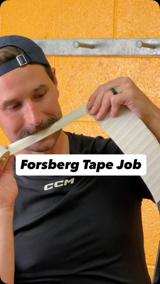 I got the chance to hang out with Forsberg in Nashville with @ccmhockey here’s a quick vid showing how he tapes his stick.