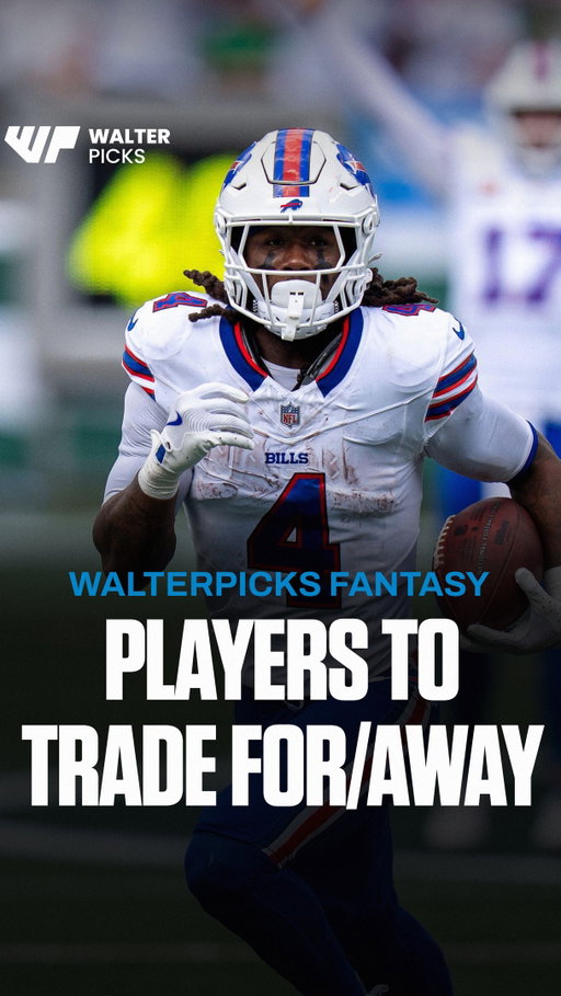 The players you need to trade FOR and the players you need to trade away⁠
⁠
⁠
⁠
Trade Away Omarion Hampton⁠
Really tough schedule after this week until the fantasy playoffs. He only has 2 catches in 2 games, making it likely he goes under 10 points in any game without a touchdown.⁠
⁠
Trade for James Cook⁠
Cook only has 1 touchdown so far this season, but his 74% snap share is 14% higher than last season. He’s matchup-proof and has an unreal fantasy football playoff schedule.⁠
⁠
Trade Away Mike Evans⁠
Evans has been battling minor injuries since training camp and is averaging just a 19% target share on 18 routes per game so far this season.⁠
⁠
Trade for Drake London⁠
London has averaged 19.5 points per game in his 14 career games with Penix.⁠
⁠
Trade Away Harold Fannin Jr.⁠
Fannin has 5 matchups against top-10 tight end defenses in his next 6 games.⁠
⁠
Trade for Colston Loveland⁠
Loveland has a larger sample size of being very productive in fantasy than being bad in a full-time role. He won’t be a guy you want to start the next couple of weeks with Caleb Williams out, but he has arguably the best tight end schedule in all of fantasy football from Week 8 on.