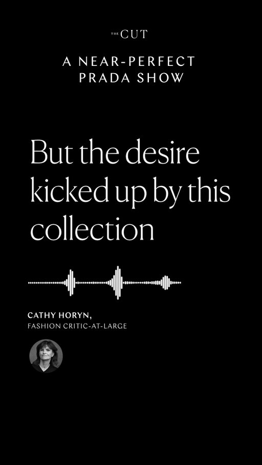 @cathyhoryn on @prada SS27. Plug in!!! 🎧 Read (and listen) to her full #MilanFashionWeek review at the link in bio.