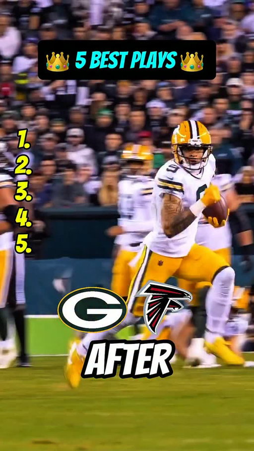 5 Best Plays: Packers vs Falcons Thursday Night Football 🏈  #nfl #football #fyp #packers #falcons
