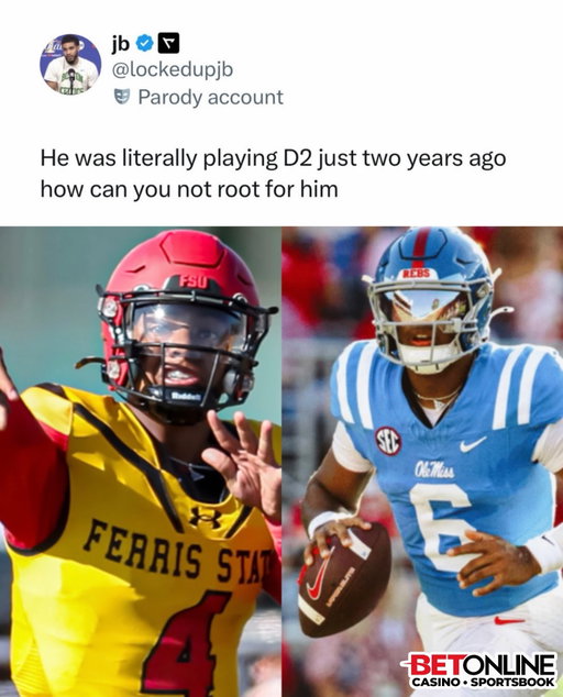 Trinidad Chambliss is like if Johnny Manziel was actually sober and good at real football 💯😂

Trinidad Chambliss is playing himself into a completely different conversation right now. After throwing for nearly 4,000 yards last season, he’s opened 2026 with 924 passing yards, 7 touchdowns and only 2 interceptions through three games. He has the arm talent, mobility, toughness and playmaking ability that NFL teams are always searching for at quarterback.

What makes Chambliss so dangerous is that he can beat defenses in multiple ways. He can stand in the pocket and deliver, escape pressure and create something when the play breaks down, or take off with his legs. After putting up 363 passing yards and three total touchdowns against LSU, the NFL Draft hype around him has exploded.

At this point, the idea of Trinidad Chambliss being the first quarterback taken in the 2027 NFL Draft doesn’t sound crazy at all. His size will be questioned, but if he keeps performing like this against SEC competition, teams are going to have a hard time ignoring everything else he brings to the position. We could legitimately be watching him go from a Division II quarterback to one of the first names called on draft night.

Follow US (@jukedly) to stay locked in if you love sports! 🔥