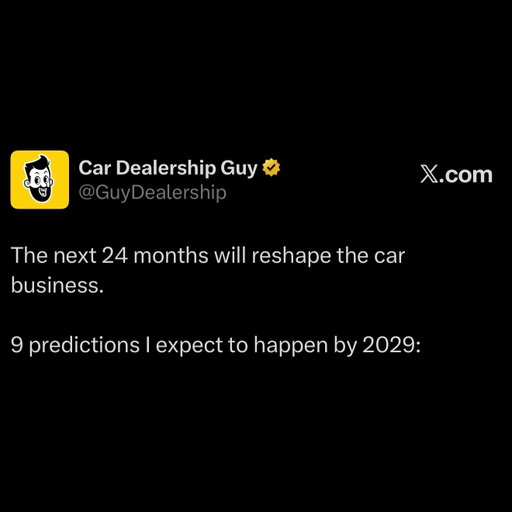 Car dealers, brace yourselves…