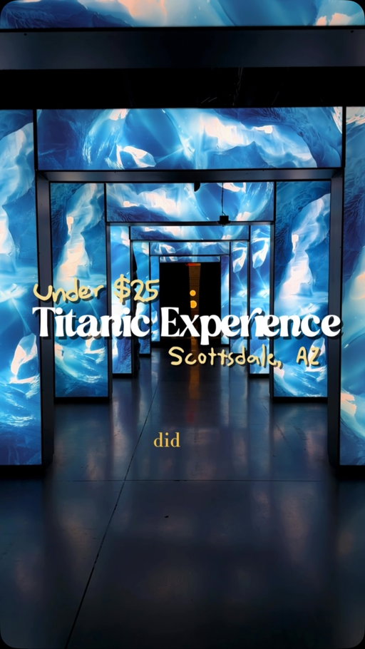 Did you know you can basically board the Titanic right here in Scottsdale? 🚢😳
I finally visited Titanic: An Immersive Voyage with @expo_titanic and @fever_us, and this has been on my Arizona bucket list for the longest time!
This immersive experience takes you through the construction, voyage, sinking and aftermath of the RMS Titanic with more than 100 artifacts, detailed room recreations, 3D projections and immersive galleries.
When you arrive, you’re given a boarding pass connected to a real Titanic passenger, and you won’t discover their fate until the end. You’ll also explore recreated cabins, see the grand staircase, come face-to-face with the iceberg and relive some of the ship’s final moments.
The entire experience takes approximately 60–90 minutes. Adult general-admission tickets currently start at $23.90, while children’s tickets start at $17.90. Pricing varies by date and ticket type, and the underwater VR experience requires a VIP ticket. [AD]
Discount Code: AIESHABEASLEY for $$$ off!
📍 Titanic: An Immersive Voyage
 Galleria Centre
 4301 N. Scottsdale Road
 Scottsdale, Arizona 85251
-Adult admission starts at $23.90
 -Children’s admission starts at $17.90
- Plan for approximately 60–90 minutes
 -VR experience available with VIP admission
 -Free parking is available nearby
Save this for your next Scottsdale outing and send it to someone who is obsessed with the Titanic!

#arizonaplaces #phoenix #titanicexperience #scottsdale #oldtownscottsdale