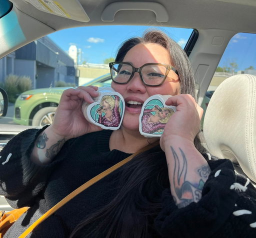 The world’s best Kryss Maddock made some rad beautiful Dolly Parton stickers!  Five bones, gotta get em in person for now, but I’m everywhere so message me. Be cooler than your neighbor!