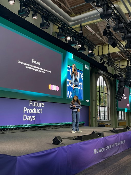 Who gave 2 talks at the largest product conference in Europe?

This girl right here!!!🎉🎉
