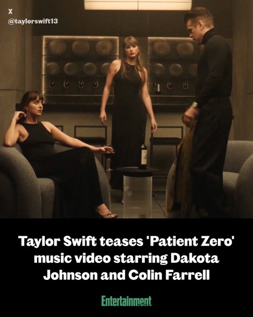 G00d M0rning. 👀 

Taylor Swift dropped a 13 second tease of her new music video 'Patient Zero' starring Dakota Johnson and Colin Farrell ahead of its debut at the #VMAs this Sunday.

📷: X/@taylorswift13

#TaylorSwift #DakotaJohnson #ColinFarrell