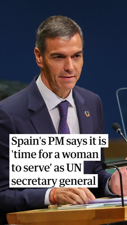 During his speech at the UN general assembly, the Spanish prime minister, Pedro Sánchez, said the next secretary general must be a woman from Latin America. 

‘And what I’m advocating for this leadership is very clear. Nine men have served as secretary general of this organisation in its 80 years of existence. Now it’s time for a woman to serve, a Latin American woman,’ he said. 

The selection of the next UN chief is expected later this year with the term of António Guterres ending on 31 December. 

Tap the link in bio for the latest updates from the UN general assembly