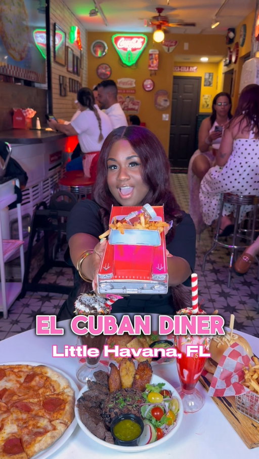Tucked right in the heart of Calle Ocho, @elcubandiner is giving classic 1950s diner vibes with a Cuban twist, and the whole atmosphere is such a vibe! 🥹🍴

It’s the kind of spot that works for a family outing, grabbing food with friends, or even a fun date night. And once you’re there, you’re already in the middle of one of Miami’s most iconic streets, so there’s plenty to explore before or after your meal. ✨

If you’re exploring Little Havana, definitely add this spot to your list! 🇨🇺❤️

📍1620 SW Eighth St Miami, FL 33135
-
-
#ElCubanDiner #LittleHavanaMiami #CalleOcho #MiamiRestaurants #foodiefinds