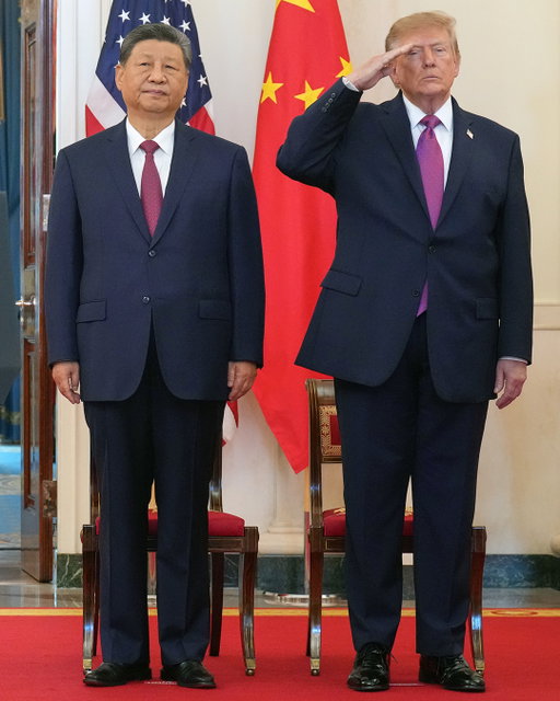 WATCH: The national anthem is played at the White House ahead of meetings between President Donald Trump and Chinese President Xi Jinping.