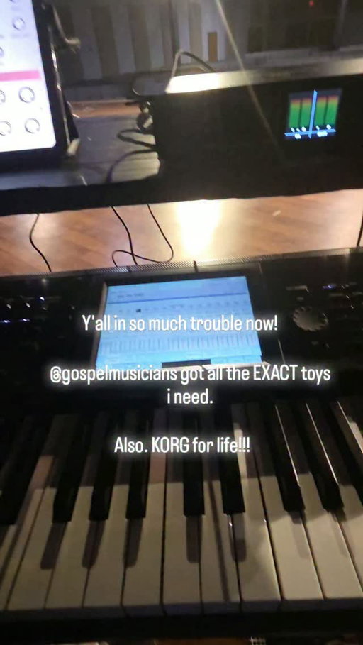 Y'all in so much trouble now. @gospelmusicians always has the EXACT toys I need. Also @korgofficial for life!!!

#music #musiclover #groove #album #followme