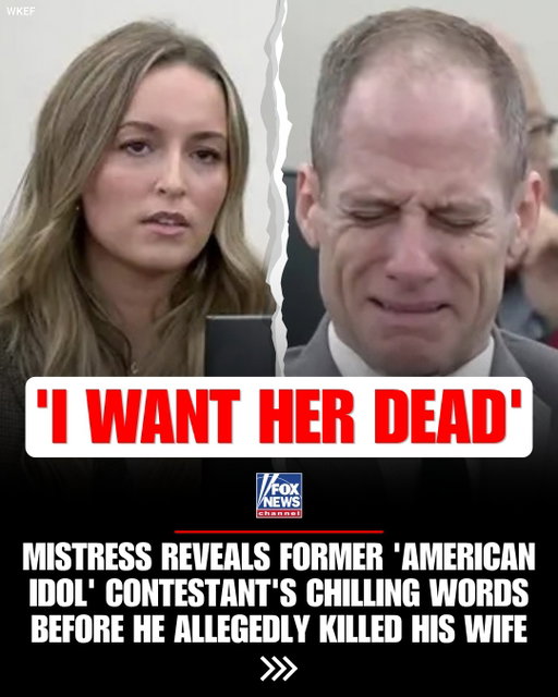 "If I could kill her and not go to jail, I would."

The mistress of ex-"American Idol" contestant Caleb Flynn reveals the disturbing messages he sent her leading up to the night he allegedly shot and killed his wife in bed.

Alleigha Botner testifies that Flynn repeatedly said he wanted his wife Ashley dead, and once told her he was staying up late "thinking about ways to kill her."

Flynn is accused of fatally shooting Ashley inside their Ohio home in February and staging the scene to look like an intruder broke in. He has pleaded not guilty.