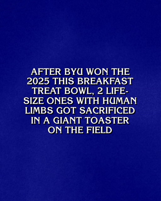 what is The People’s National Championship 😉

#poptarts #jeopardy #game #clues #gameshow