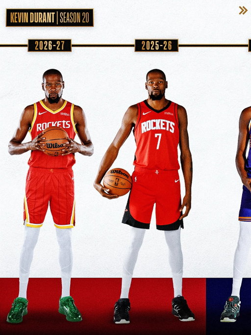 Year 20 ➡️ Year 1 for @easymoneysniper at NBA Media Day 🚀 KD and the @houstonrockets face the Mavericks in the NBA China Games 2026 tipping off Friday, Oct. 9 and Sunday, Oct. 11!