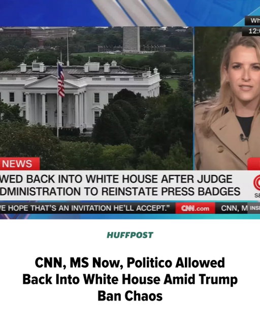 Journalists from the three outlets were denied access to the White House earlier in the day in apparent defiance of a federal judge’s order. Link in bio 👀