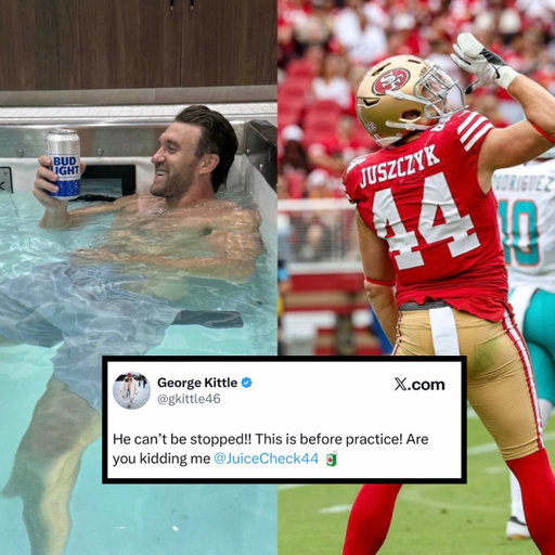 Kyle Juszczyk’s response: 

Per @gkittle 😂