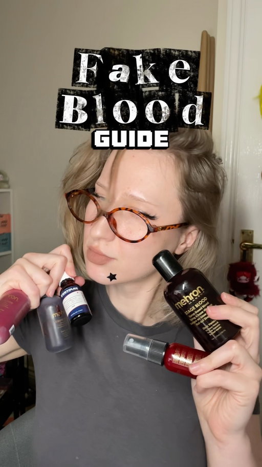 ⚠️ fake blood guide

@mehronmakeup @kryolanofficial - my favorite being stage blood

🩸 
#halloweenmakeup #sfxmakeup