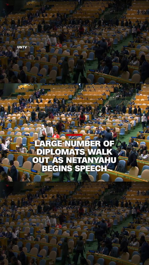 Israeli Prime Minister Benjamin Netanyahu provoked a polarized reaction as he took to the podium at the UN General Assembly on Thursday. A large number of diplomats walked out of the room. Others stood and applauded the Israeli leader.

Read more at the link in our bio.