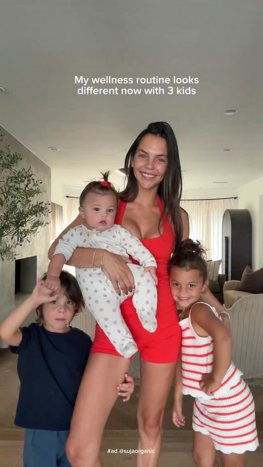 #ad My wellness routine looks a lot different with 3 kids than it did 5 years ago. 

These days, I’m less focused on doing all the things and more focused on the little things I can actually stay consistent with — moving my body, getting in my greens, supporting my immune system, and making healthier choices fit into the chaos of my day.

Because if it isn’t easy enough to do between school drop-off, Pilates and everything else… it’s probably not happening. 
Lately that’s looked like throwing a @sujaorganic immunity shot + green juice in my bag and taking my wellness routine on the go (they’re a staple in my weekly Costco order). 

Small habits > perfect routines. Always.
