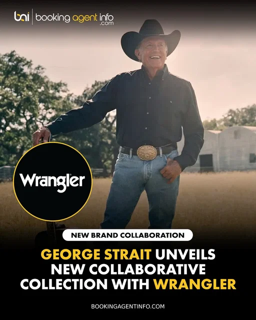George Strait (@georgestrait) unveils his newest collaborative apparel collection with heritage denim brand Wrangler (@wrangler).

The signature collection features a timeless array of western wardrobe essentials, including rugged jeans, crisp button-down shirts, and tailored vests.

The cinematic ad spot finds Strait in a southern setting, holding his guitar while sporting pieces from the new line. Reflecting on authenticity, Strait speaks on how to spot an original, noting that true classics never change who they are or what they stand for.

The collaborative release deepens Strait's iconic, 30-year relationship with Wrangler, expanding a legendary brand portfolio that includes his custom footwear line with Justin Boots, his co-ownership campaign for Código 1530 Tequila, and his signature feature for Texas grocery chain H-E-B.

Wrangler continues to define western lifestyle culture through deep roots in country music, placing Strait alongside a premier roster of brand ambassadors that includes Lainey Wilson, Cody Johnson, and Jason Aldean.

The major collection drop arrives during another landmark year for the "King of Country." With 60 number-one hits and over 120 million records sold worldwide, Strait continues to draw massive, record-breaking stadium crowds across North America while remaining the gold standard of country music royalty.

Create a free account at BookingAgentInfo.com to be the first to know about new music brand partnerships.

Follow @bookingagentinfo_ for more.