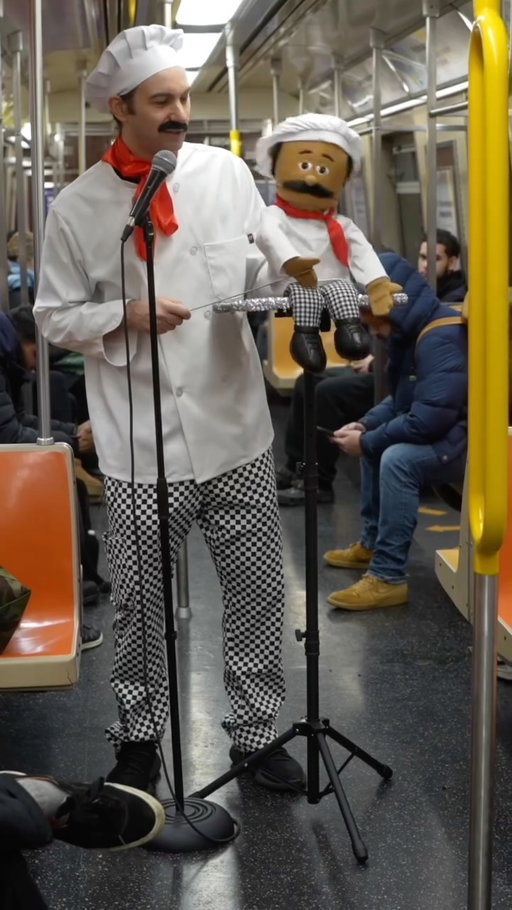 A montage of characters do stand up on the subway in NYC!! 

Come see me live:
Oct 15 Dallas, TX @dallascomedyclub 
Oct 16 Columbu, OH  @theattickcomedycbus
Oct 21 Napa, CA @napamusichall
Oct 22 Sunnyval, CA @roostertf 
Oct 30 Highstown, NJ @randynownj 
Nov 5 Wichita, KS @wichitaloonybincomedyclub 
Nov 12 Fort Lauderdale, FL @thecomedybar 
Dec 2 Point Pleasant, NJ @unclevinniescomedyclub
Dec 6 Hoboken, NJ @yardbirdcomedy
Dec 19 Canton, OH @cantoncomedyboom 
Jan 9 New Orleans, LA @thehowlinwolfnola
Jan 10 New York, NY @citywinerynyc 
Jan 14 Batavia, IL @comedyvaultbatavia 
March 12 Long Island, NY @govcomedy