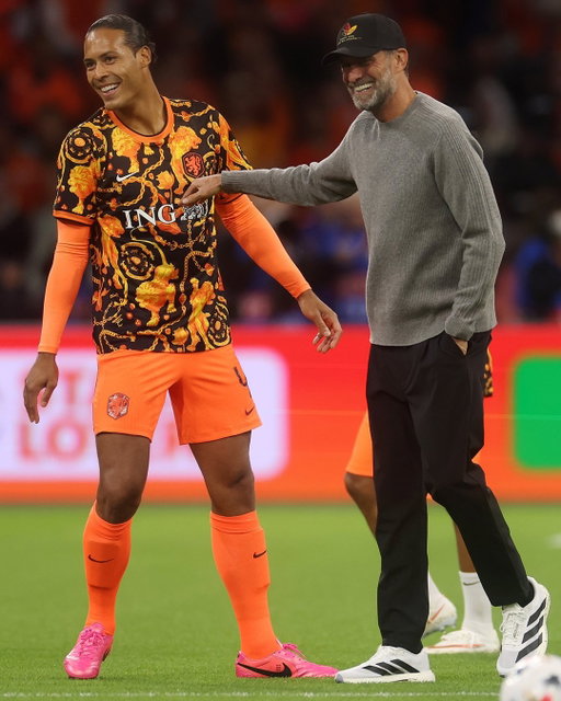 Virgil van Dijk was reunited with a familiar face in the Nations League ❤️