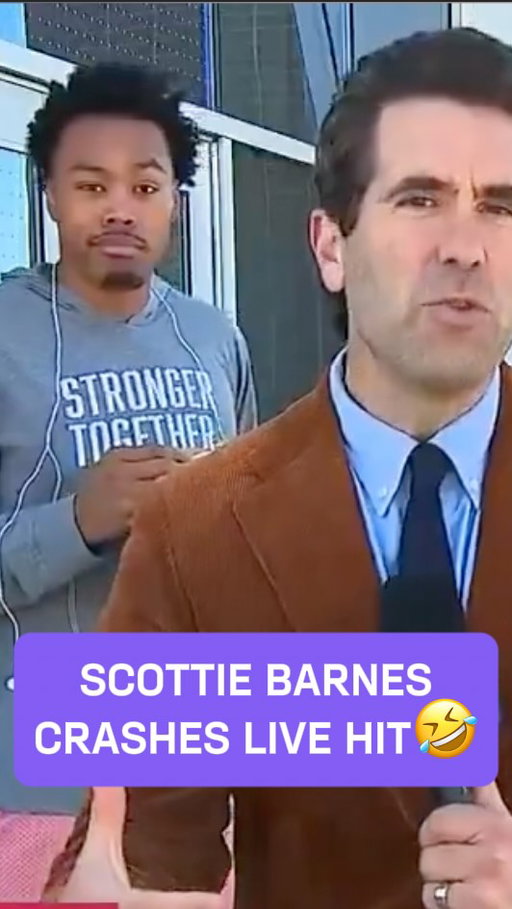 Scottie Barnes, certified troll. 🧌😭

(Courtesy: @ctv) 
.
.
.

#nba #basketball #torontoraptors #raptors