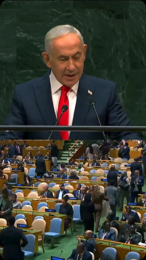 Nearly half of the UN General Assembly walked out as Netanyahu took the stage in New York